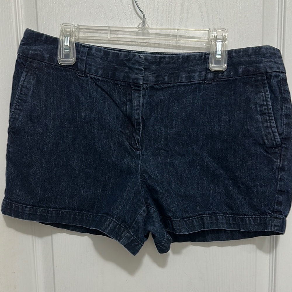 Loft Size 14 Blue Jean Shorts with Flat front in Excellent Condition
